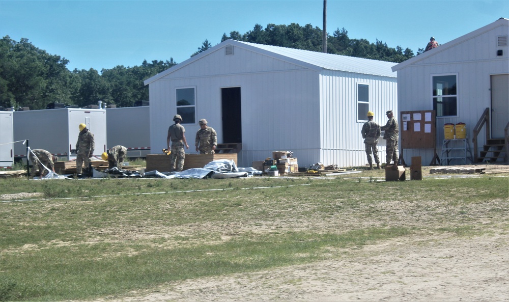 Ongoing troop project creating office buildings sees more work by Army Reserve engineer units during CSTX 86-23-02