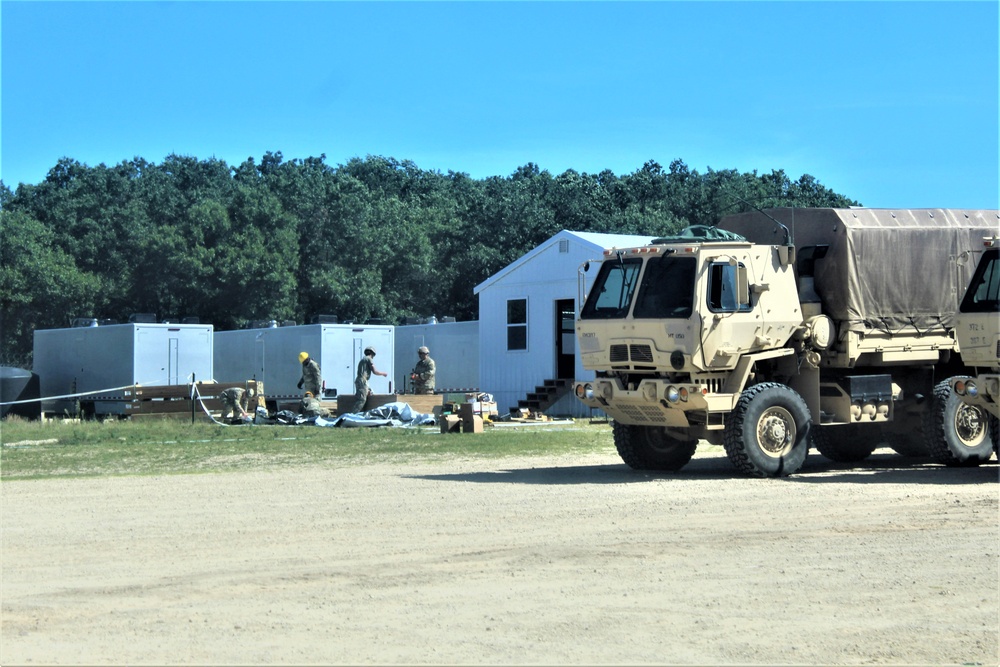 Ongoing troop project creating office buildings sees more work by Army Reserve engineer units during CSTX 86-23-02