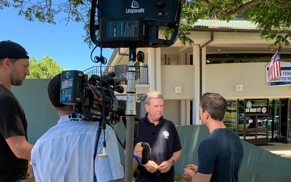 Whit Johnson, ABC &quot;Good Morning America&quot; Anchor, Interviews John Mills, FEMA IMAT EAO about Federal Response to Wildfire Disaster in Lahaina, Hawaii