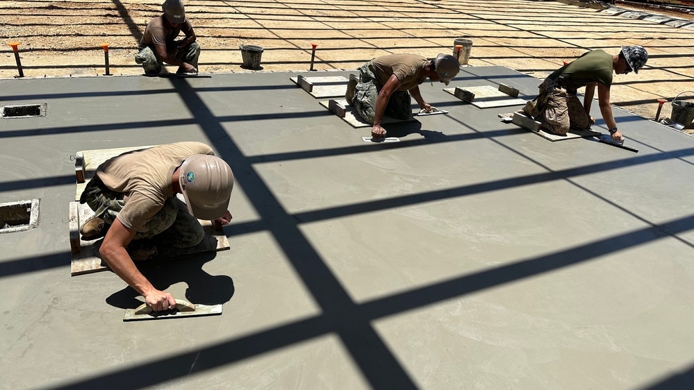 Tinian Concrete Pour (NMCB 3) (7th ESB)