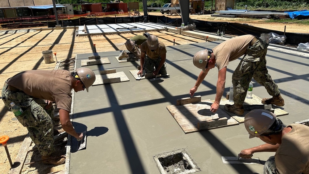 Tinian Concrete Pour (NMCB 3) (7th ESB)