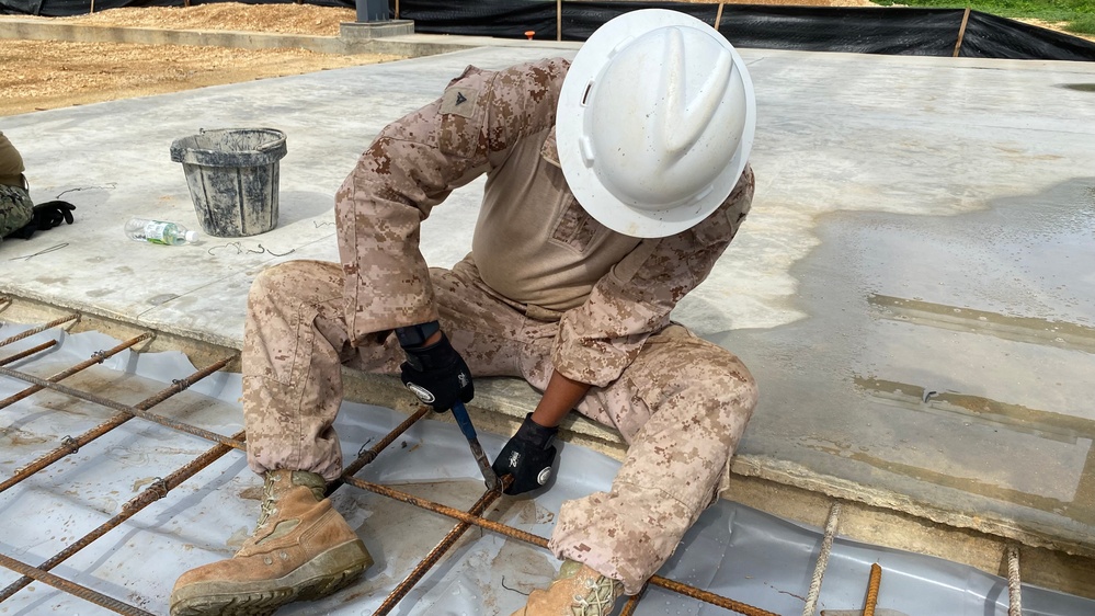 Tinian Concrete Pour (NMCB 3) (7th ESB)