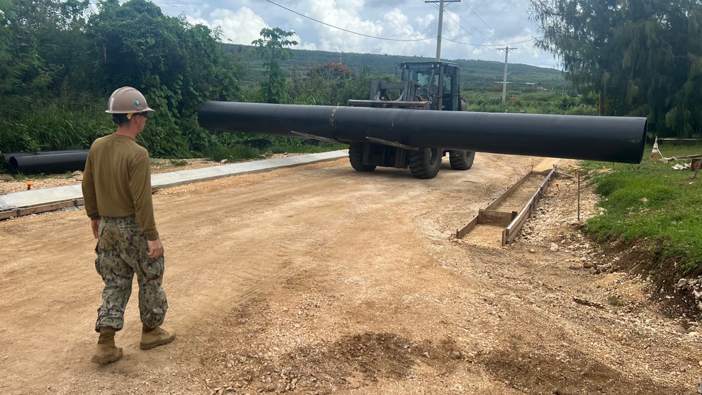 Tinian Concrete Pour (NMCB 3) (7th ESB)