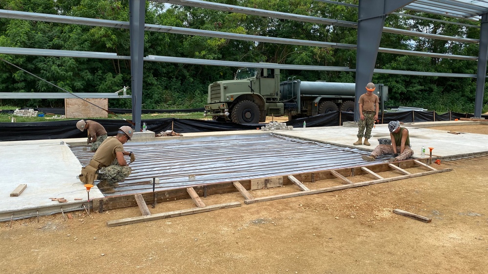 Tinian Concrete Pour (NMCB 3) (7th ESB)
