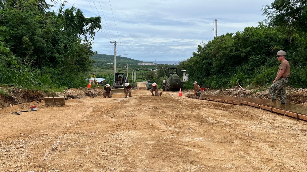 Tinian Concrete Pour (NMCB 3) (7th ESB)
