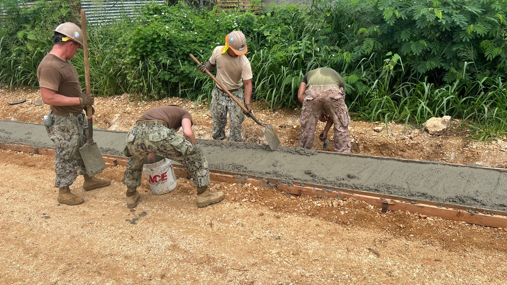 Tinian Concrete Pour (NMCB 3) (7th ESB)