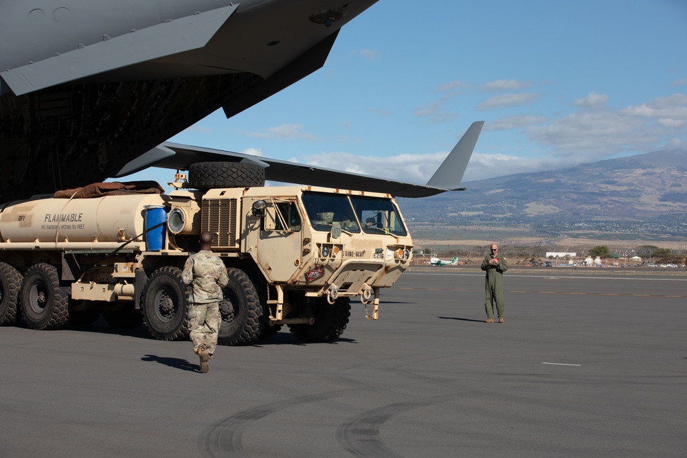 JTF-50 helps support FEMA by providing equipment and refueling aid