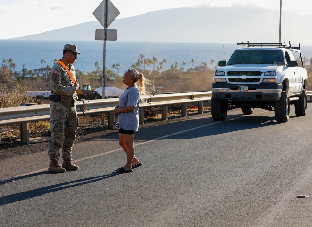 JTF-50 support Maui wildfire recovery