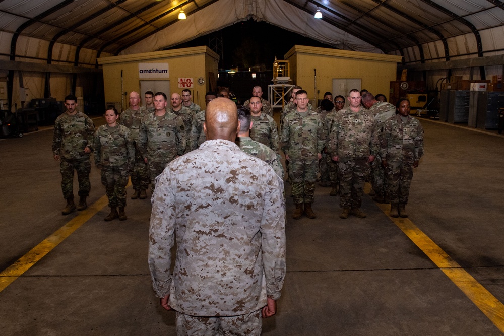 U.S. AFRICOM commander visits CLDJ, patches 218th MEB