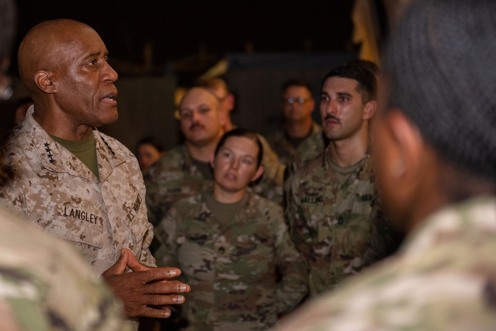 U.S. AFRICOM commander visits CLDJ, patches 218th MEB