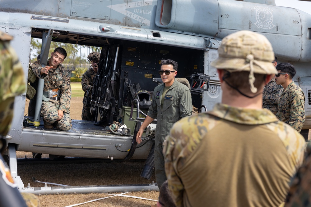 Marines, Australian Army fast rope from Hueys