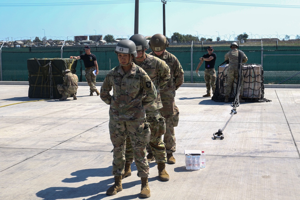 Task Force Mountain Soldiers attend the U.S. Army Air Assault Course in Romania