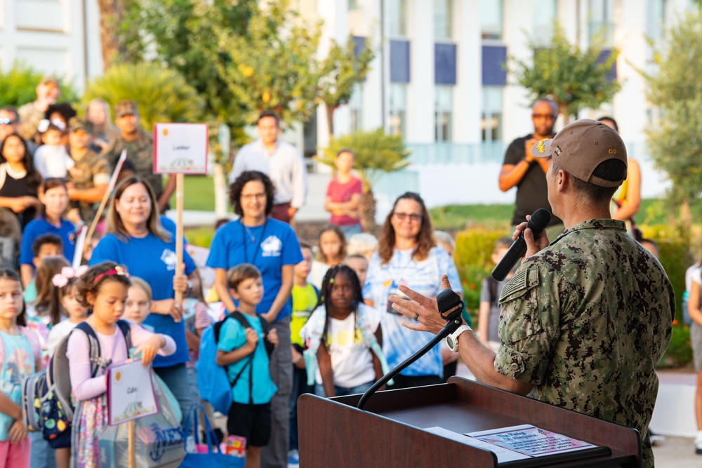 First Day of Class Ceremony at NAVSTA Rota Elementary School