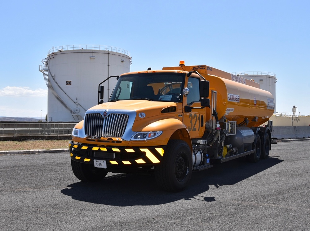 NAVSUP, NAVFAC put into service new aircraft refueler trucks at Naval Air Station Sigonella