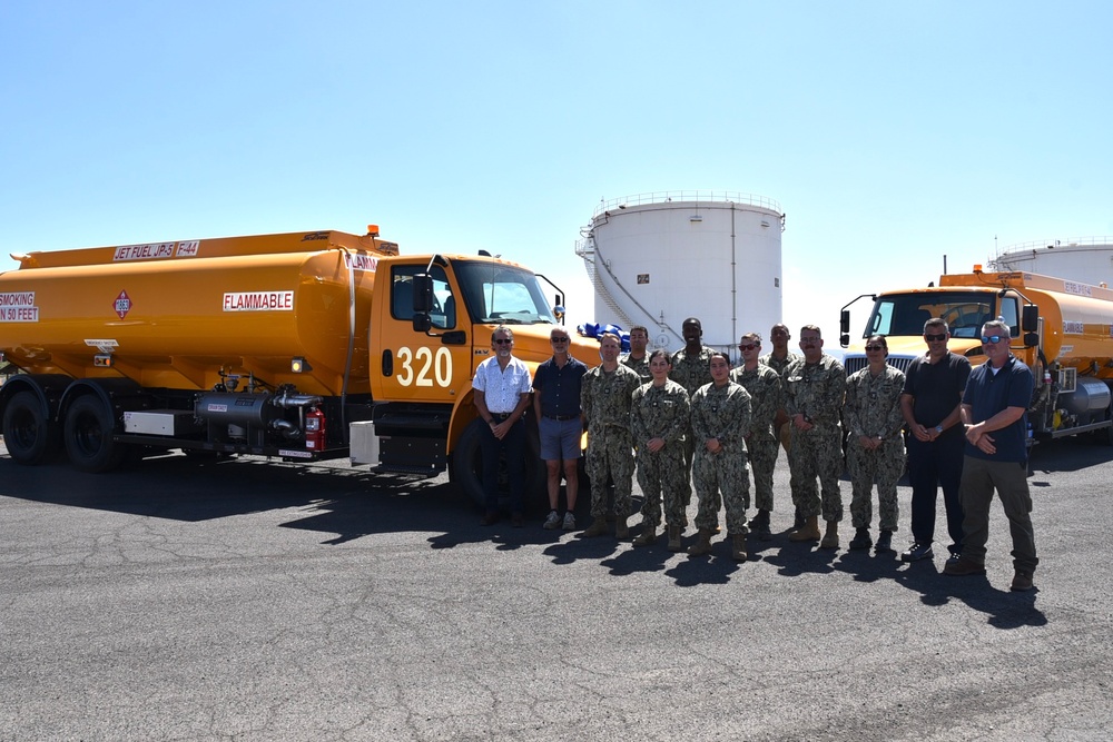 NAVSUP, NAVFAC put into service new aircraft refueler trucks at Naval Air Station Sigonella