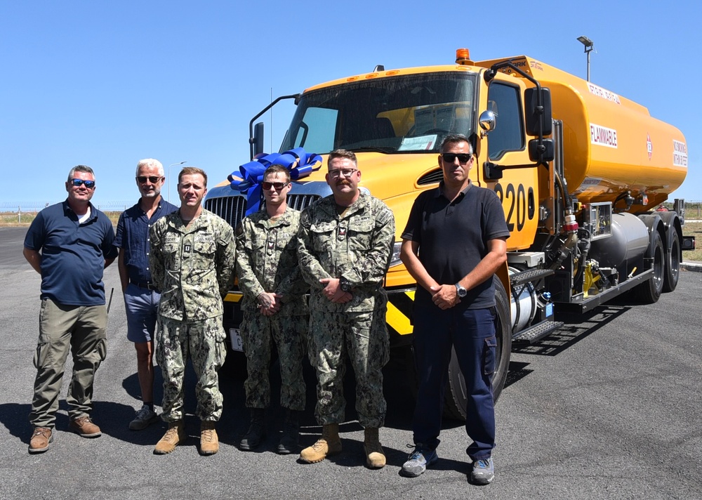 NAVSUP, NAVFAC put into service new aircraft refueler trucks at Naval Air Station Sigonella