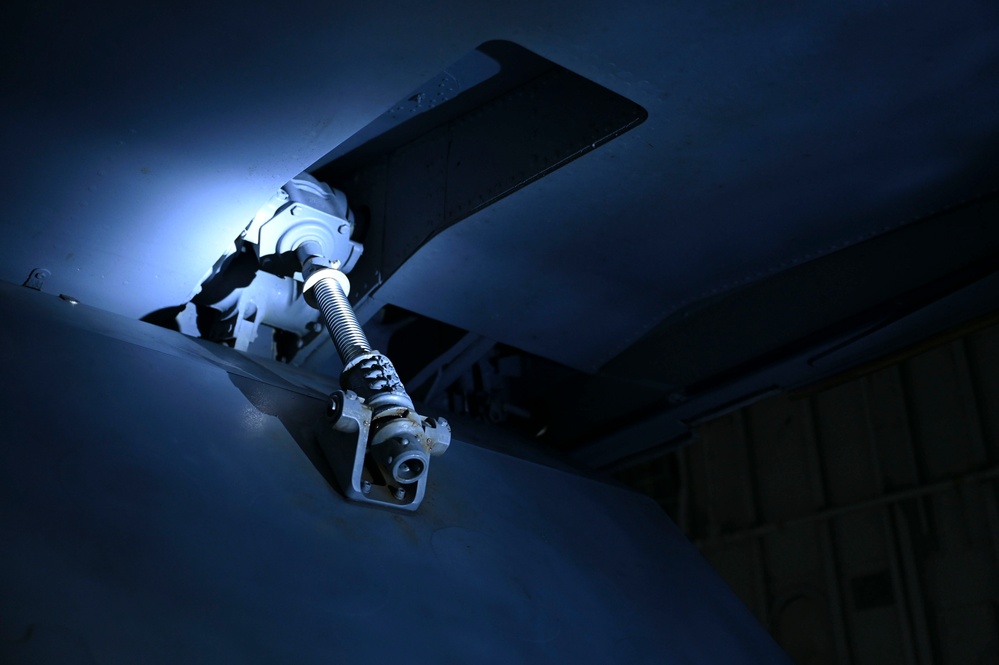RAF Mildenhall Airmen make repairs on KC-135 Stratotanker aircraft during an isochronal inspection