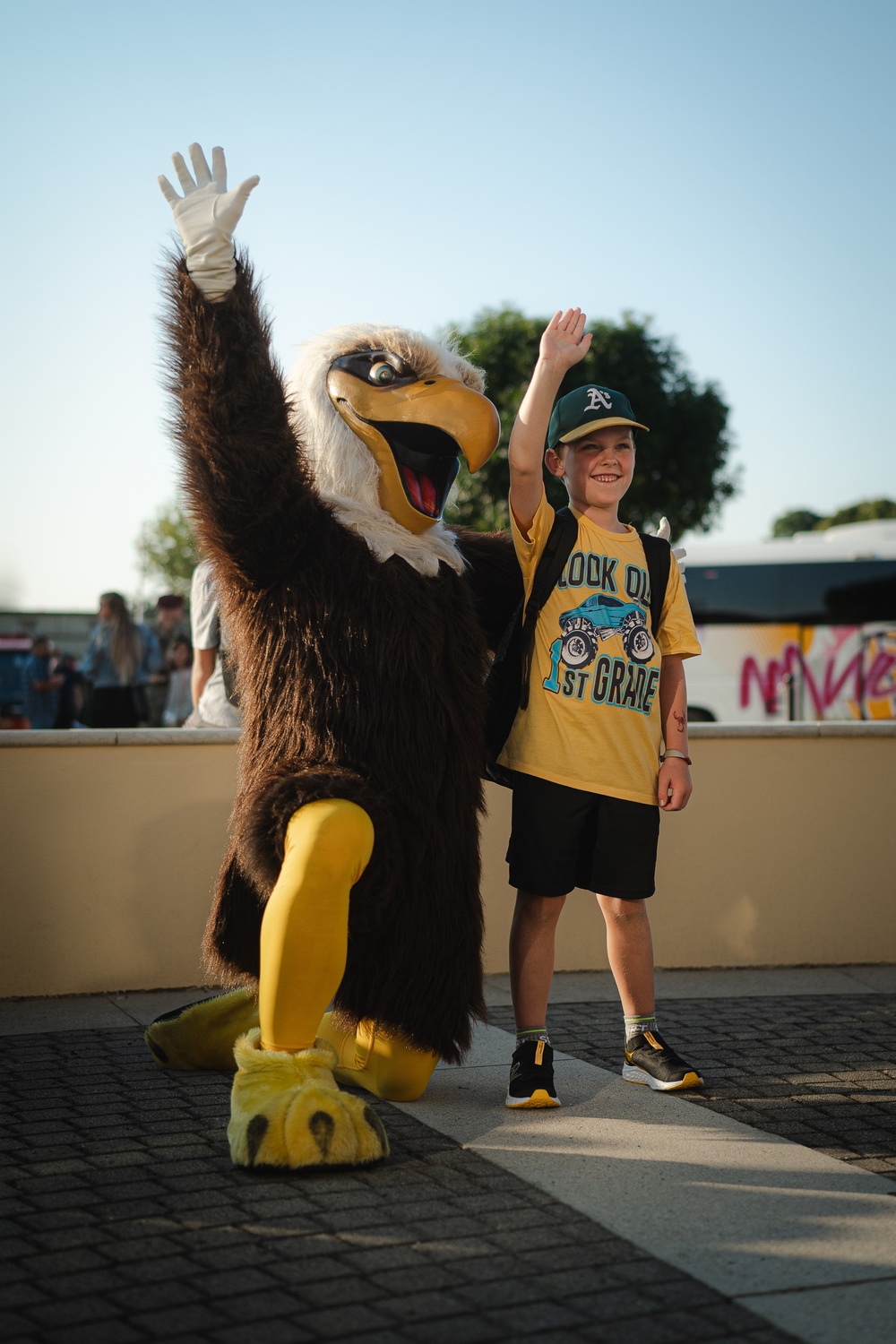 Sky Soldiers Take Their Children To Their First Day of School