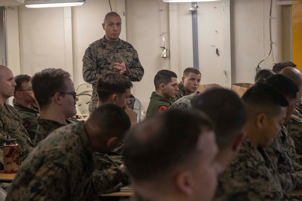 SNCOs aboard USS America attend TEAM training