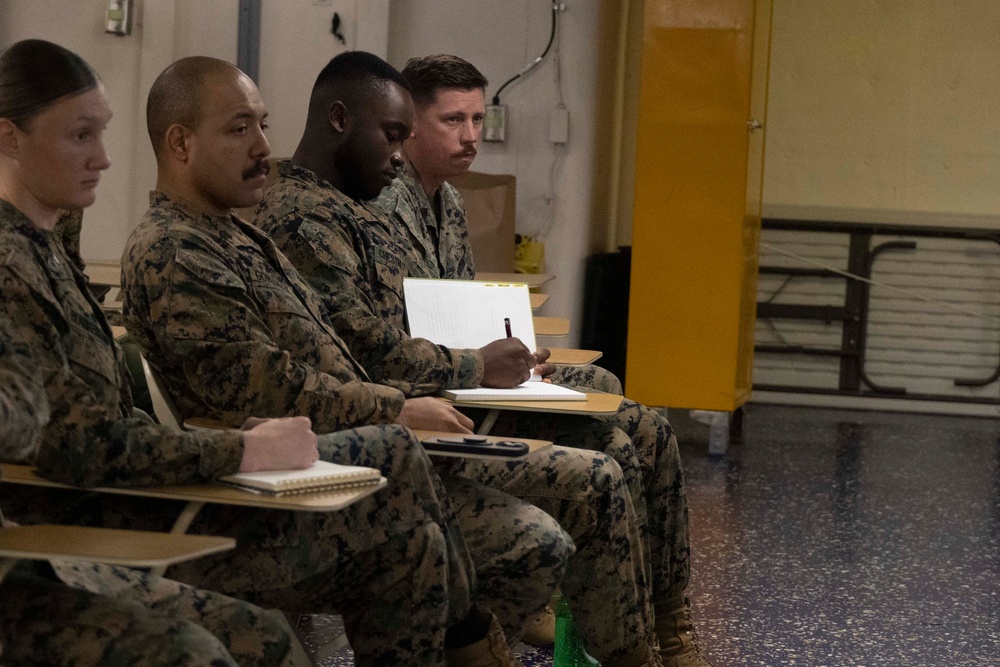 SNCOs aboard USS America attend TEAM training