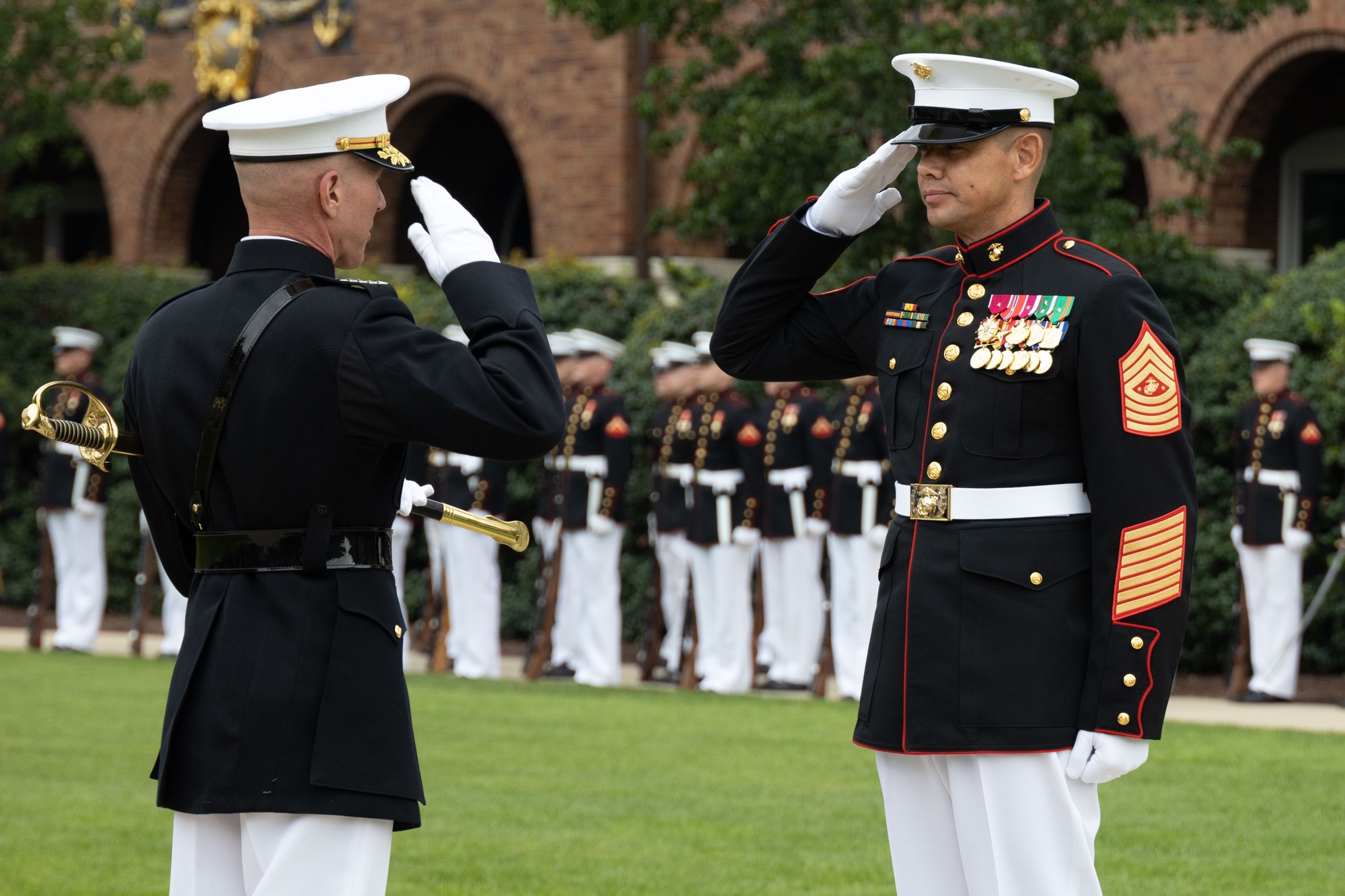 U.S. Marine Corps Sgt. Maj. Carlos Ruiz, sergeant major of U.S.