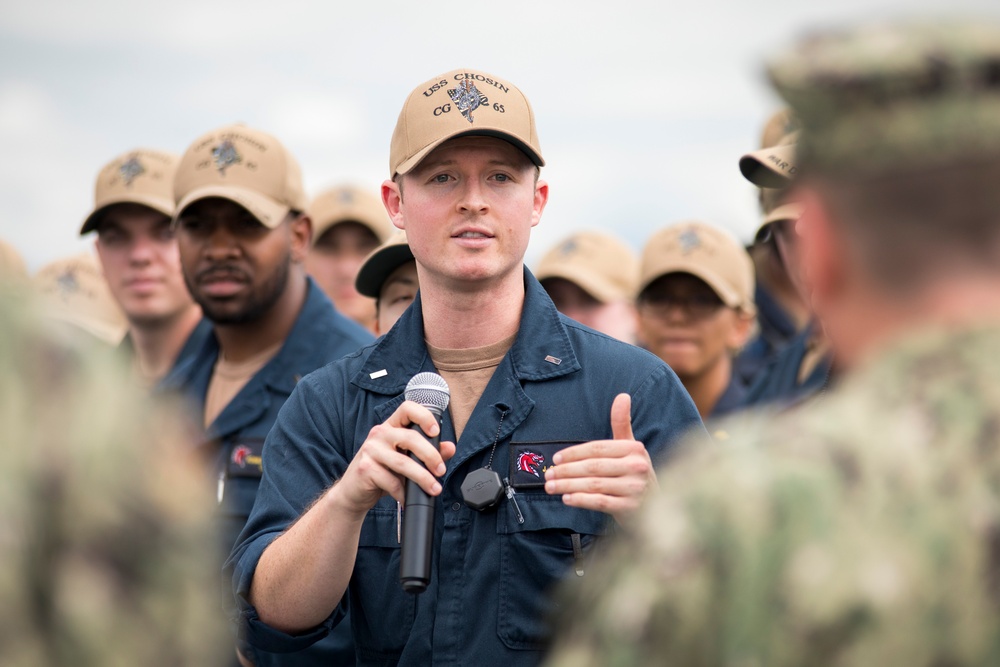 CNP Visits USS Chosin at Naval Station Everett