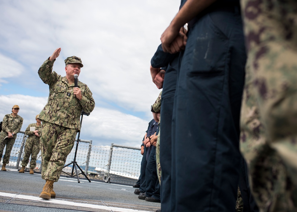 CNP Visits USS Chosin at Naval Station Everett