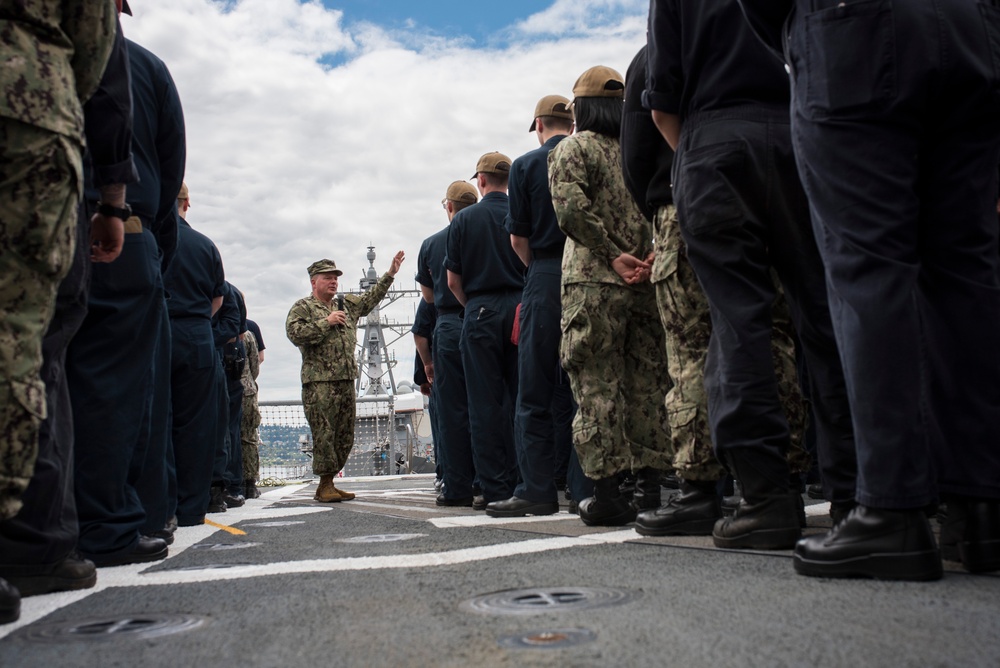 CNP Visits USS Chosin at Naval Station Everett