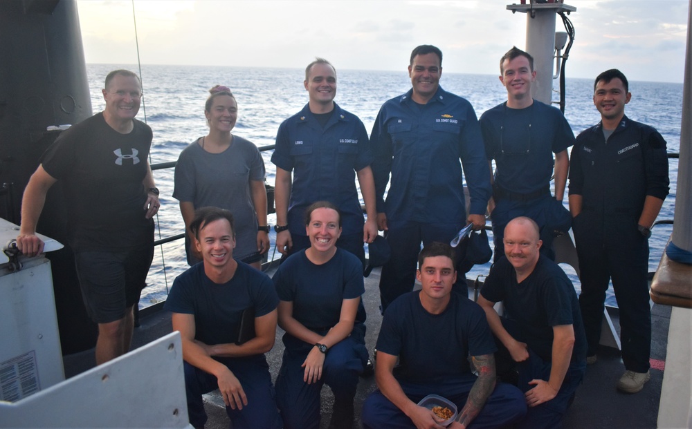 U.S. Coast Guard Cutter Resolute (WMEC 620) holds reenlistment