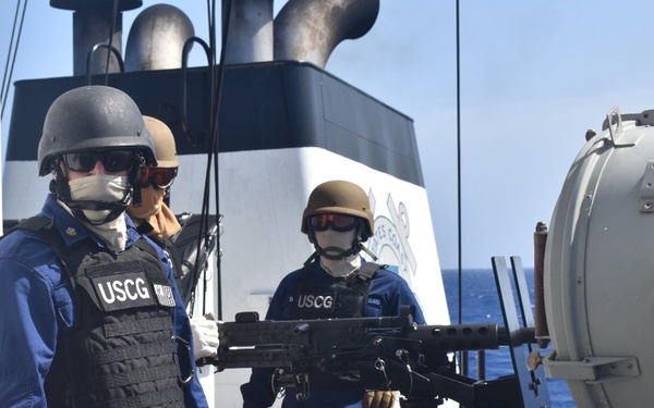 U.S. Coast Guard Cutter Resolute conducts gunnery exercises