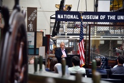 Dr. Regina T. Akers, gives a lunchtime presentation at the National Museum of the U.S. Navy [Image 2 of 2]