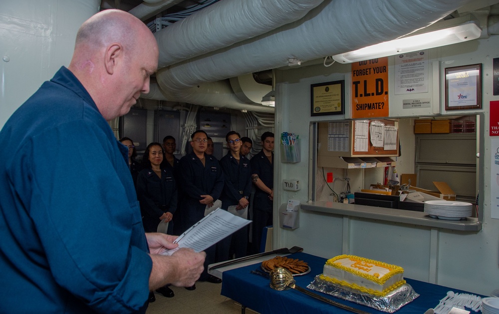 USS Ronald Reagan (CVN 76) Dental Corps celebrates 111th Birthday