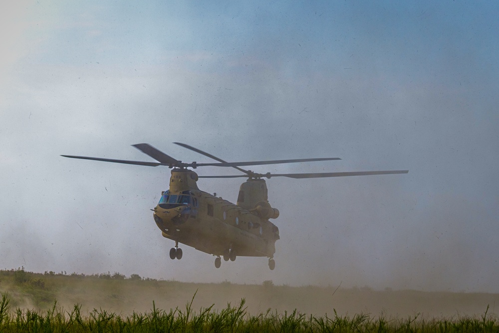 Paratroopers Conduct Air Assault Operations