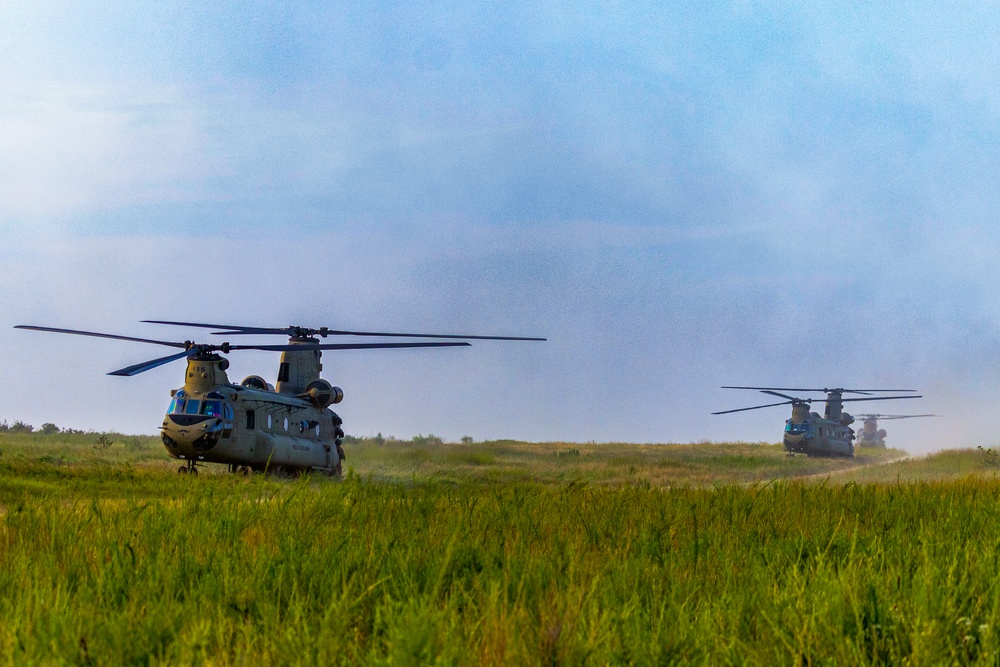 Paratroopers Conduct Air Assault Operations