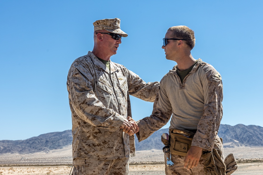 The Commanding General of 2nd Marine Logistics Group Visits Combat Logistics Battalion 6 During SLTE 5-23