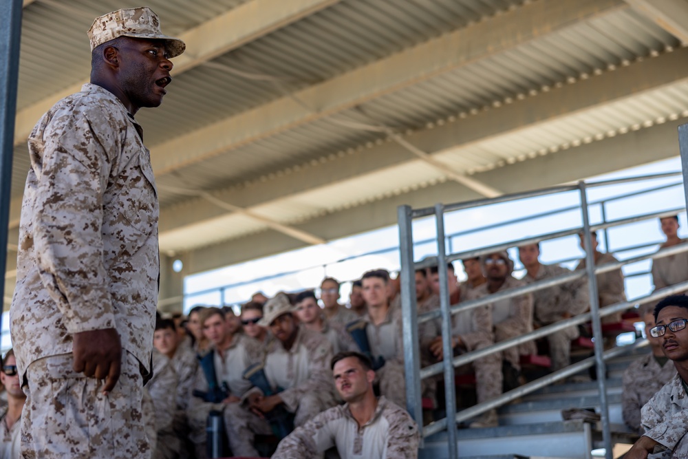 The Commanding General of 2nd Marine Logistics Group Visits Combat Logistics Battalion 6 During SLTE 5-23