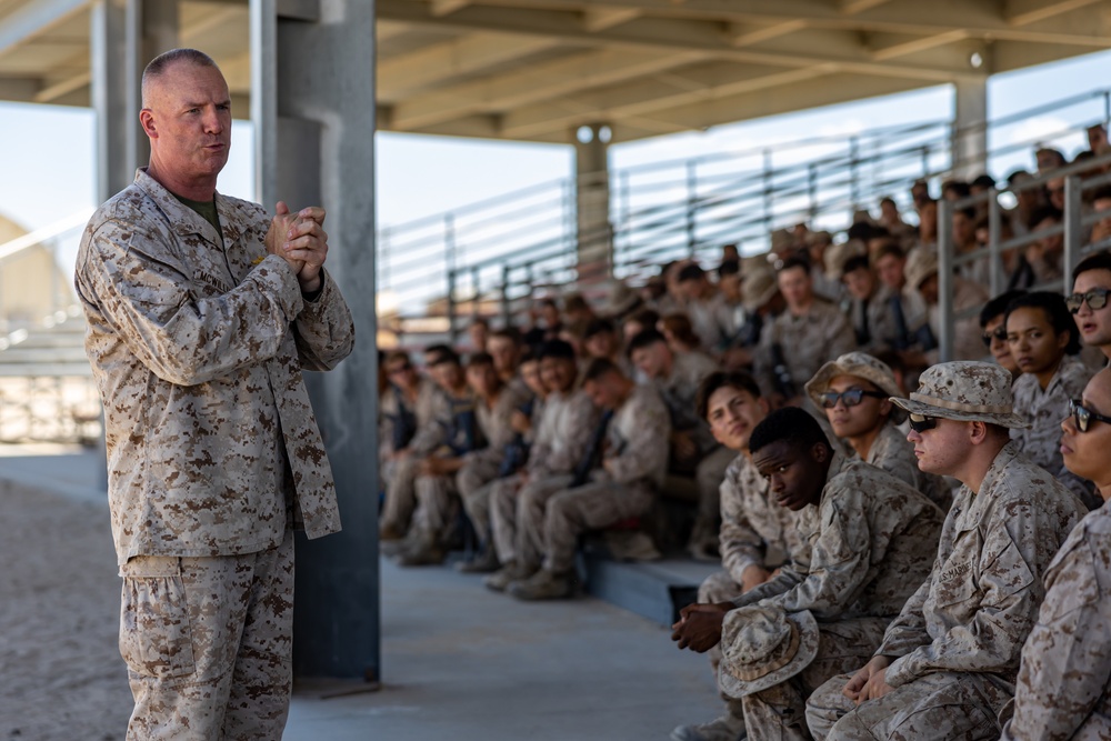 The Commanding General of 2nd Marine Logistics Group Visits Combat Logistics Battalion 6 During SLTE 5-23