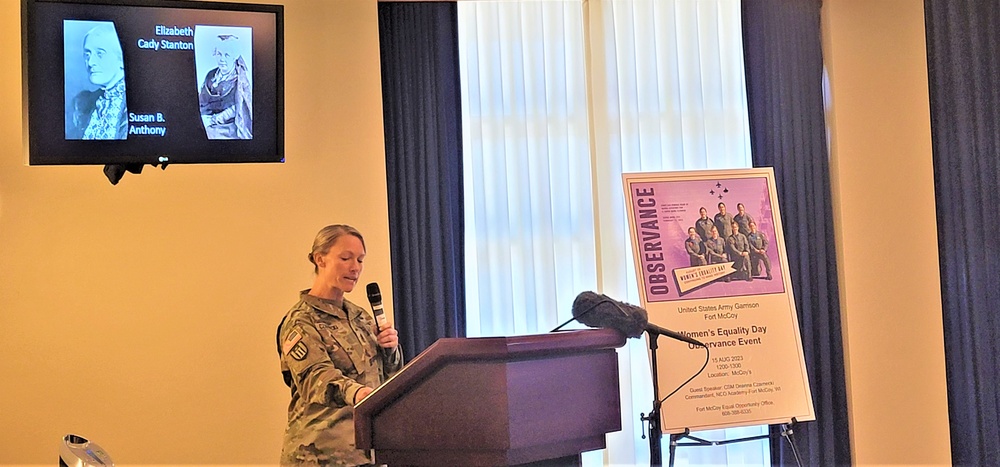 Fort McCoy supports 2023 Women’s Equality Day with special observance