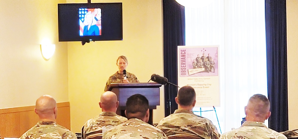 Fort McCoy supports 2023 Women’s Equality Day with special observance