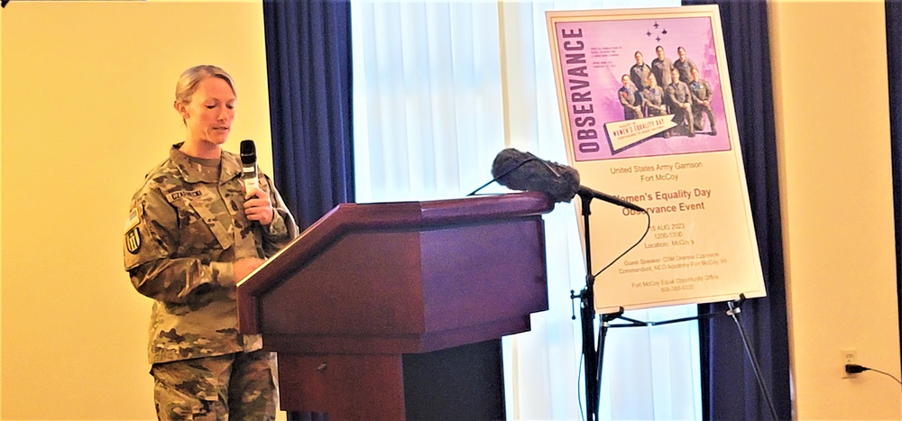 Fort McCoy supports 2023 Women’s Equality Day with special observance