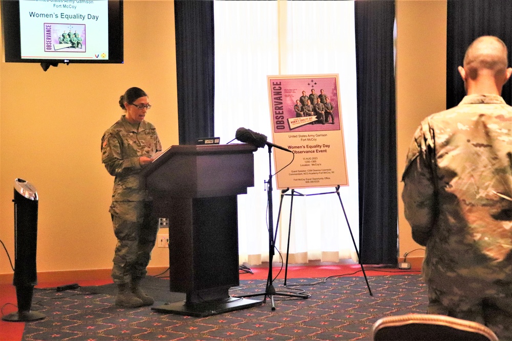 Fort McCoy supports 2023 Women’s Equality Day with special observance