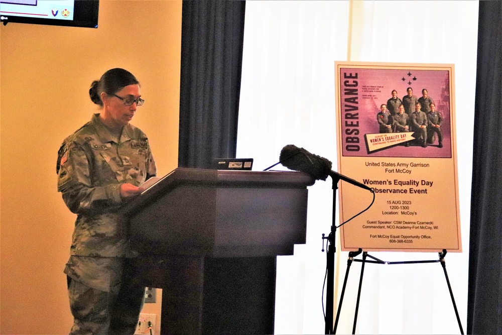 Fort McCoy supports 2023 Women’s Equality Day with special observance