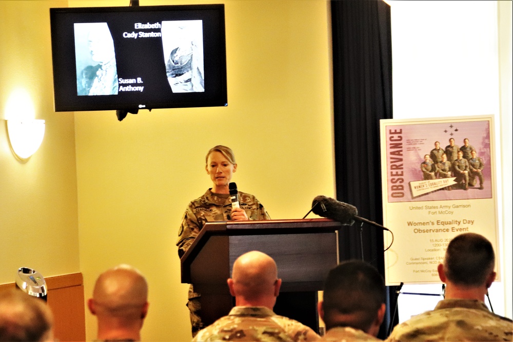 Fort McCoy supports 2023 Women’s Equality Day with special observance