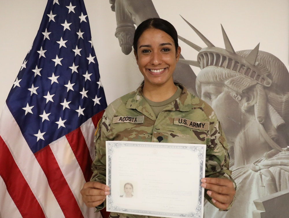 U.S. Pennsylvania Army National Guard Soldier Receives Citizenship Through Service