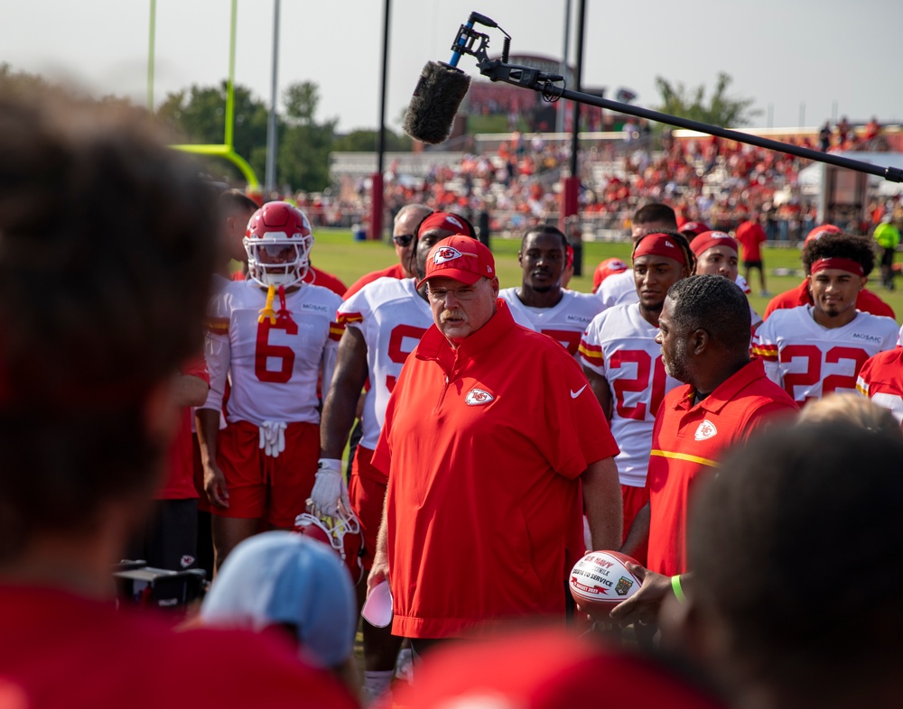 Big Red One Attends Kansas City Chiefs Training Camp