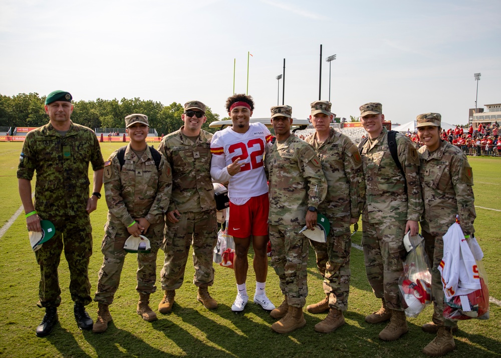 Big Red One Attends Kansas City Chiefs Training Camp