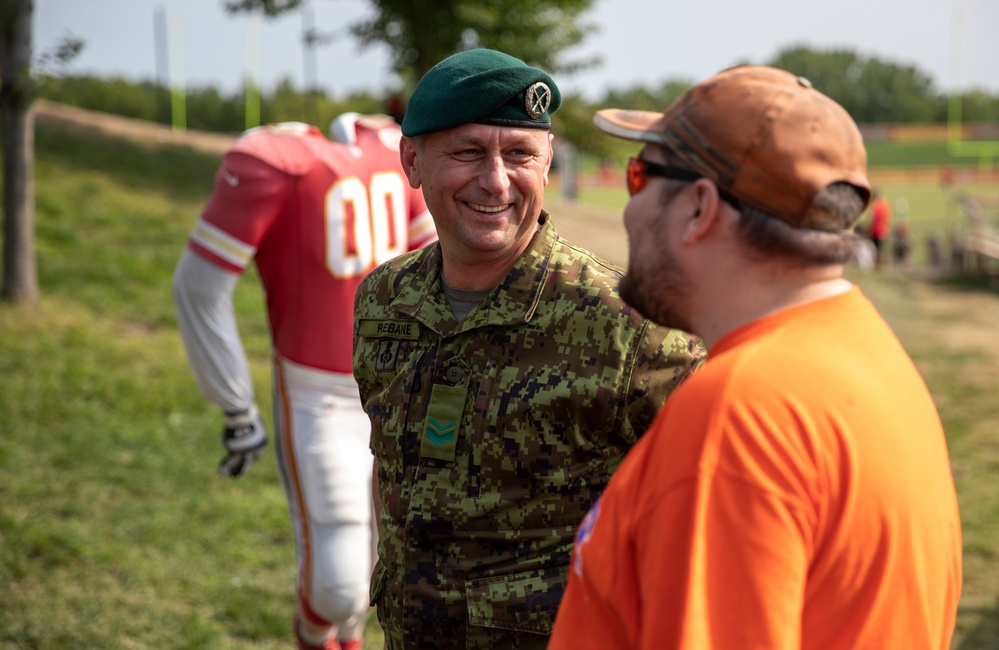 Big Red One Attends Kansas City Chiefs Training Camp