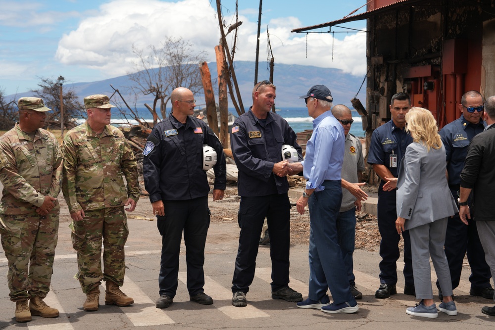 President Biden Surveys Hawaii Wildfire Damage