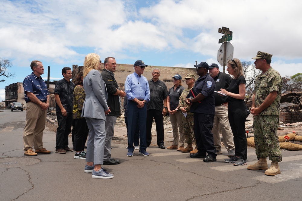 President Biden Surveys Hawaii Wildfire Damage