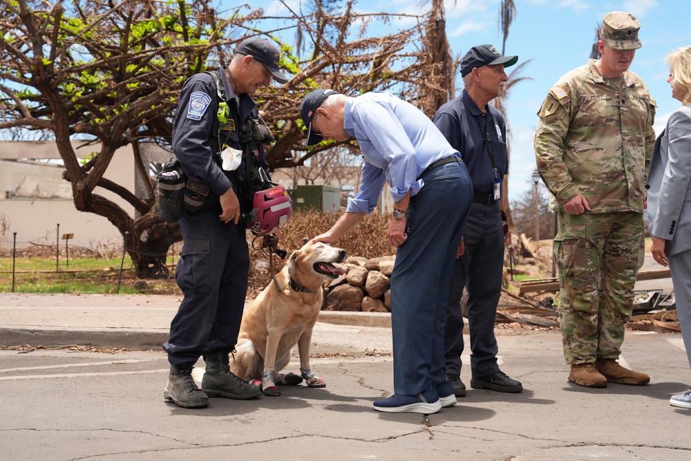President Biden Surveys Hawaii Wildfire Damage